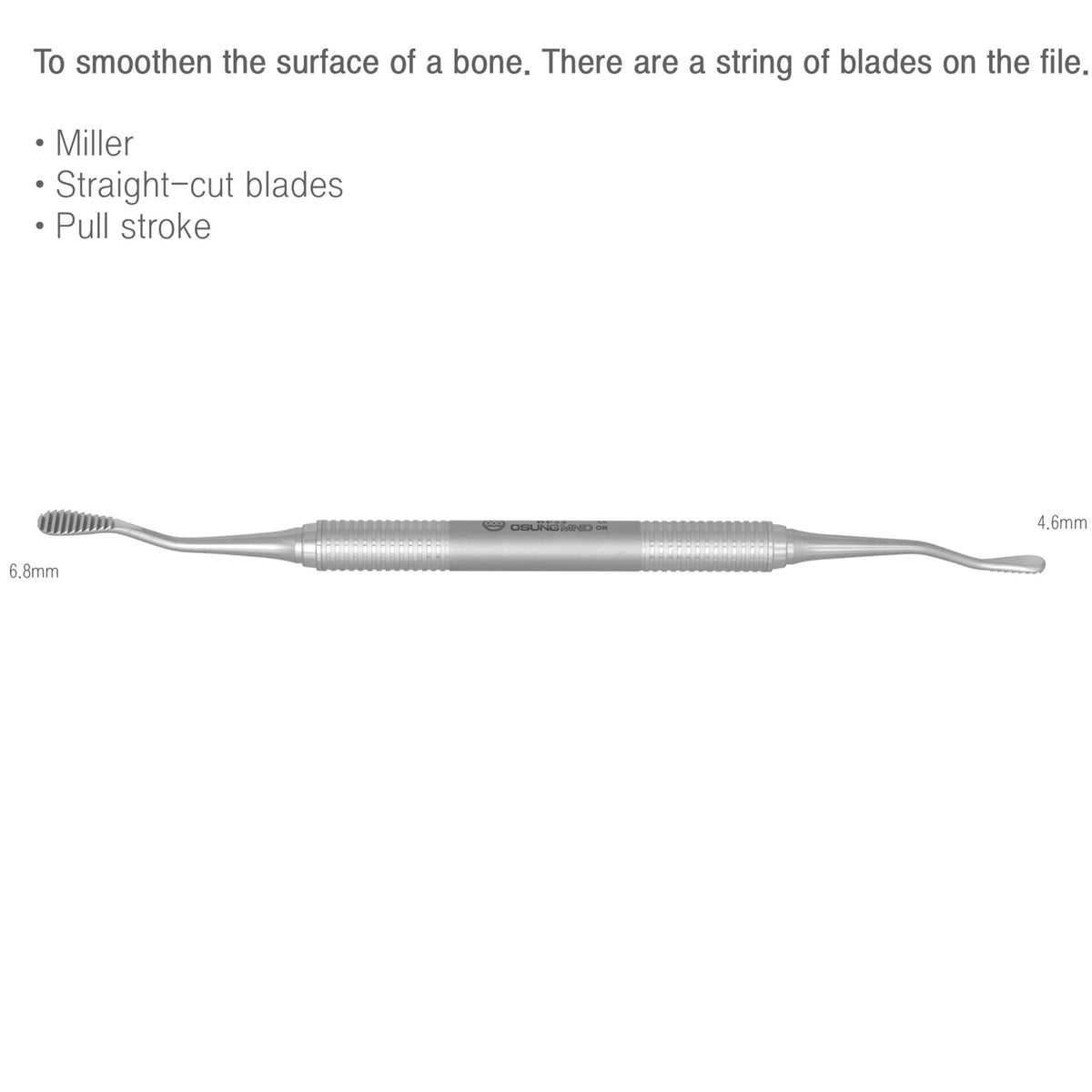 Howard #12 Bone File Medical Surgical Dental Instrument Howard #12