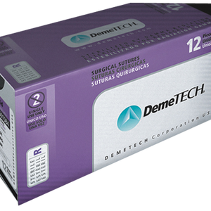 Polyglycolic Acid (PGA) 6-0 3/8 18" 13mm (C3) Precision Point  Reverse Cutting Colorless Sutures 12/bx.  - DemeTech - Osung USA
