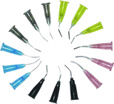 PreBent Dispensing Tips Yellow 20ga. 100/pk. - MARK3* - Osung USA