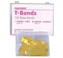 T-Bands Stainless Steel Staight Narrow 100/pk. - Pulpdent - Osung USA