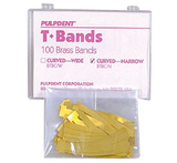T-Bands Brass Staight Narrow 100/pk. Pulpdent