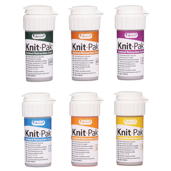 Knit-Pak Retraction Cord Plain #1 Knitted Plain 100
