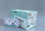 Nylon 6-0 3/8 18" 16mm (C26) Reverse Cutting Black Sutures 12/bx. - DemeTech - Osung USA
