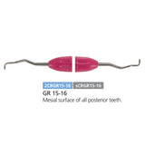 Dental Curette, Gracey, Rigid, Autoclavable Silicone Handle, GR 15-16