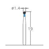 Spherical 1.4 mm Dia. Medium Grit Diamond Bur 5 per pack. 001.14M1 - Osung USA