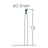 Spherical 0.9 mm Dia. Medium Grit Diamond Bur 5 per pack. 001.9M1 - Osung USA