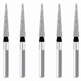 Conical Pointed, Slender 1.4 mm Dia. Extra Coarse Grit Diamond Bur 5 per pack. 164.14EC1 - Osung USA