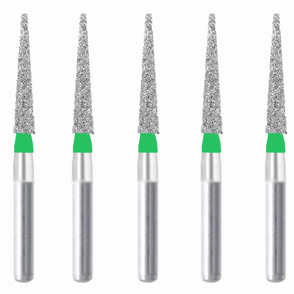 Conical Pointed, Slender 1.6 mm Dia. Coarse Grit Diamond Bur 5 per pack. 164.16C1 - Osung USA