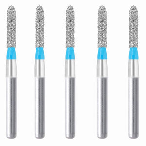 Cylindrical, Hemispherical End 1.4 mm Dia. Medium Grit Diamond Bur 5 per pack. 137.14M1 - Osung USA
