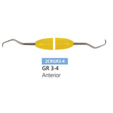 Dental Curette, Gracey, Rigid, Autoclavable Silicone Handle, GR 3-4