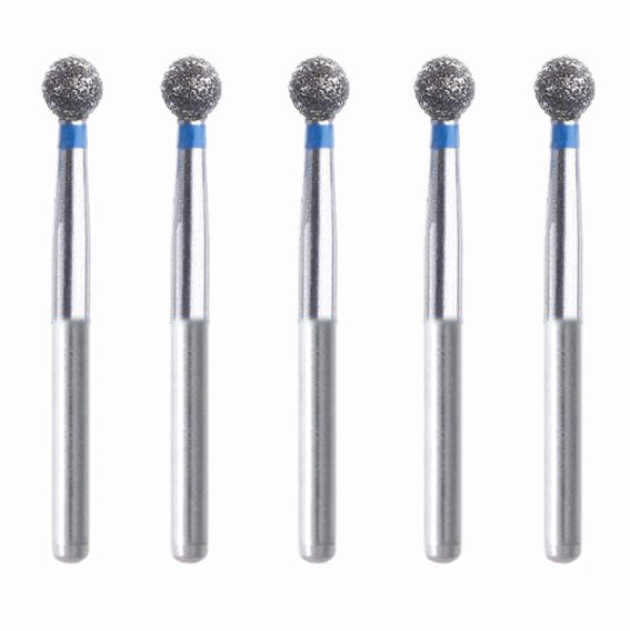 Spherical 2.5 mm Dia. Medium Grit Diamond Bur 5 per pack. 001.25M1 - Osung USA