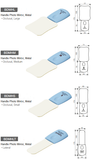Intra Oral Photo Mirrors Set with Handle, 4 sizes - Osung USA