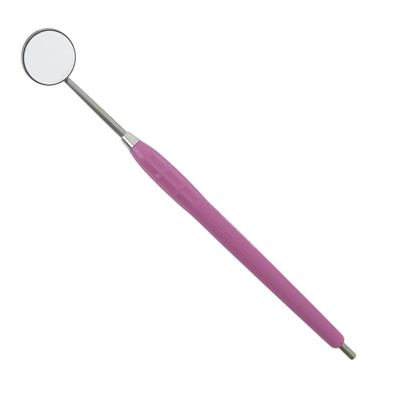 Mouth Mirror, Front Surface, Cone Socket No. 4, 22mm dia, Purple Handle, EA - Osung USA