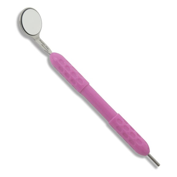 Mouth Mirror, Front Surface Double Side, Simple Stem No. 4, 22mm dia, Purple Handle, EA - Osung USA