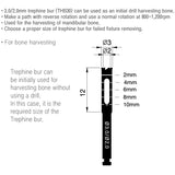 3mm/2mm Osung B30 Implant Trephine Bur Drill  -THB30 - Osung USA