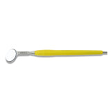 Mouth Mirror, Front Surface Double Side,Cone Socket No. 4, 22mm dia, yellow handle, EA - Osung USA