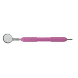 Mouth Mirror, Front Surface Double Side, Simple Stem No. 4, 22mm dia, Purple Handle, EA - Osung USA 