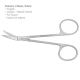 Osung 4.6" Littauer Suture Scissor Angled Premium -SCLSA115 - Osung USA