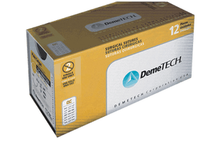 Chromic 2 - 0 3/8 18" 24mm (C7) Reverse Cutting Brown Sutures 12/pk. - DemeTech - Osung USA