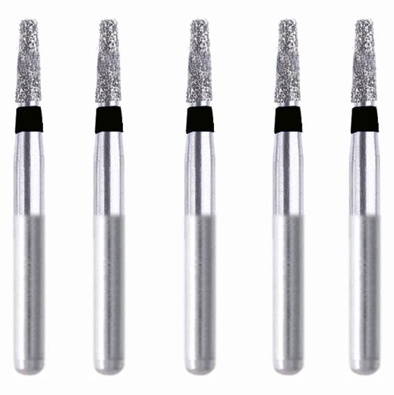 Conical, Round Edge 2.1 mm Dia. Extra Coarse Grit Diamond Bur 5 per pack. 584.21EC2 - Osung USA