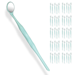 50 Pieces Dental Autoclavable Disposable Mouth Mirror Green -ORAL32