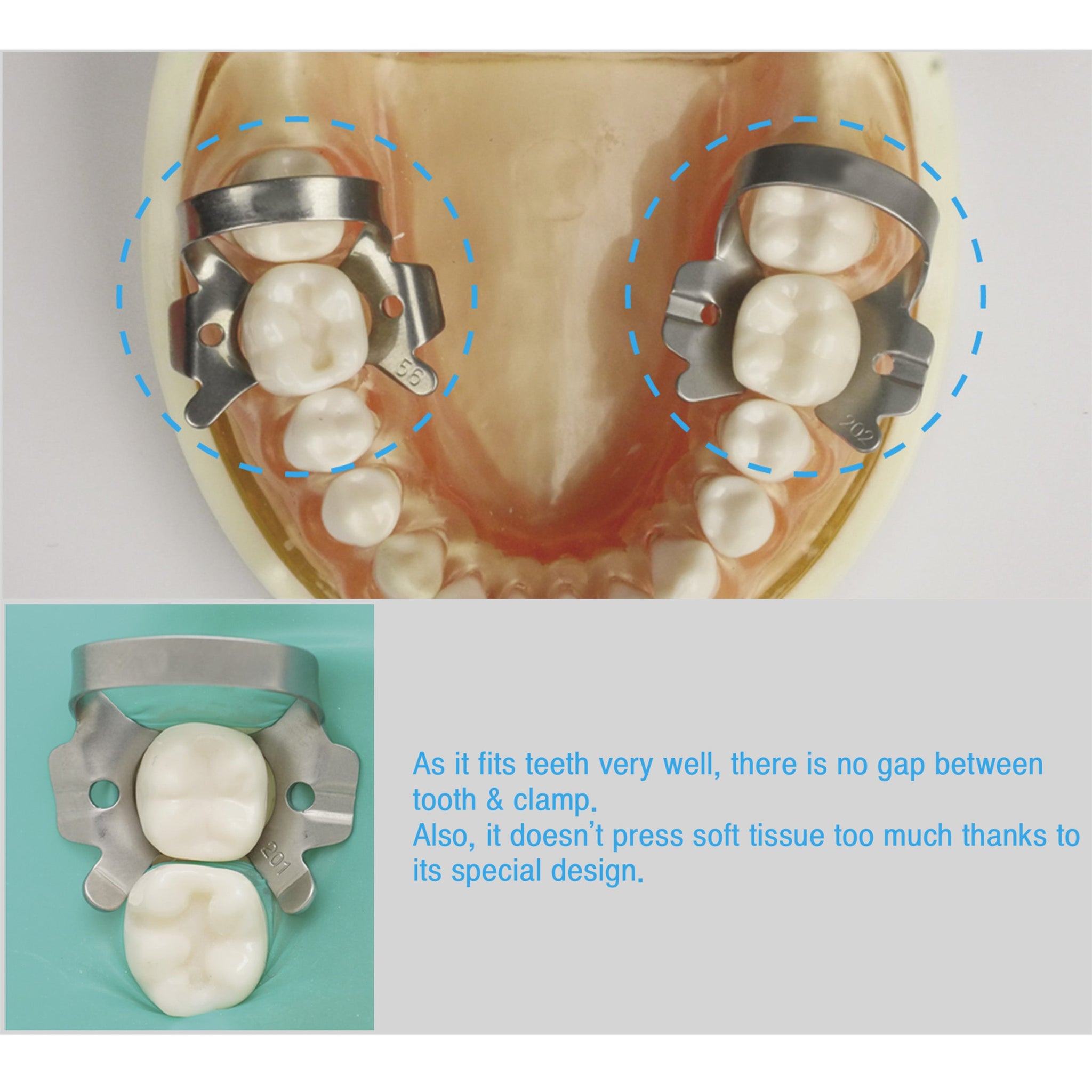 Rubber Dam Clamp 204 Pedo primary tooth, adult premolar Osung -RDC