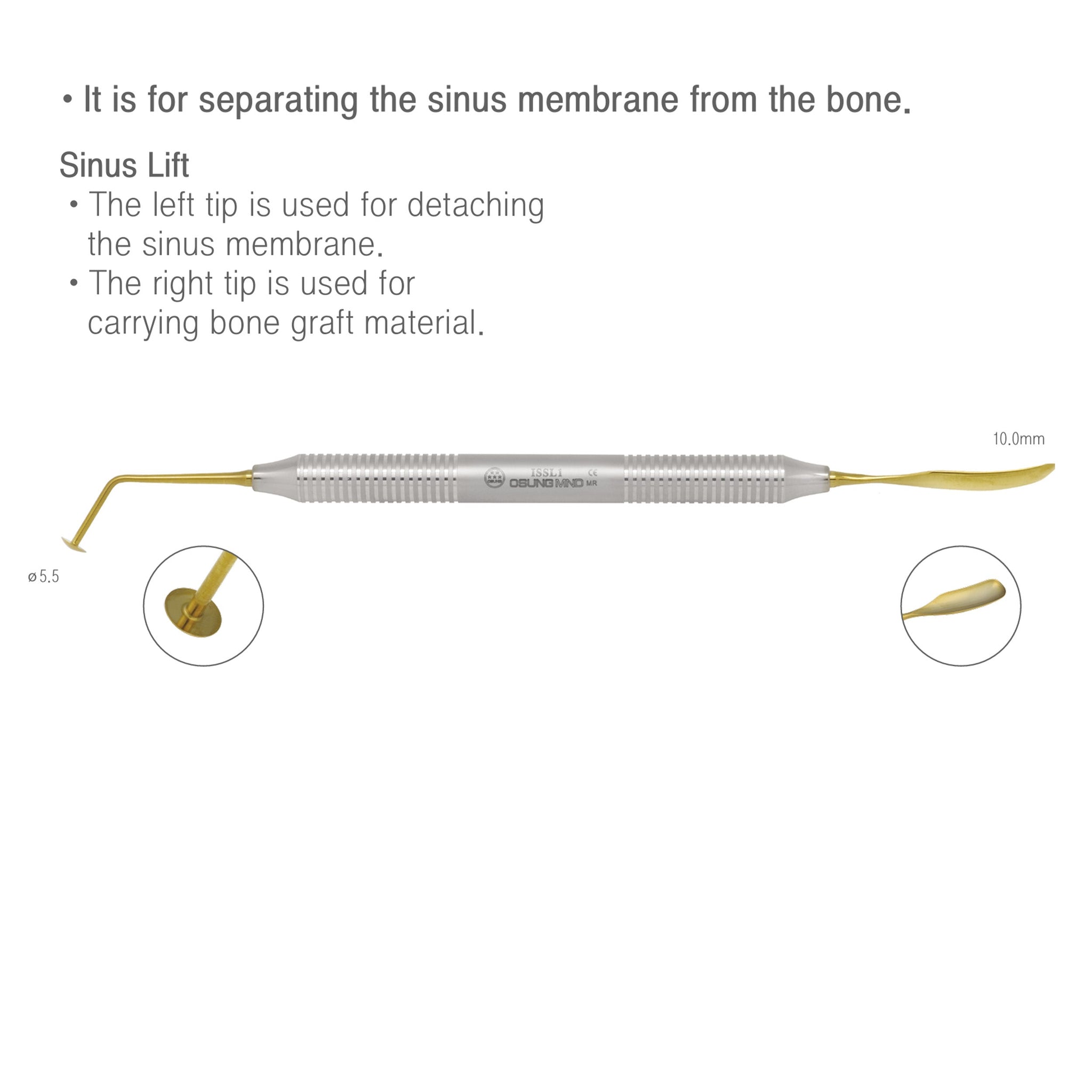 Instrument Chirurgical Dentaire - Seringue Pour Greffe Osseuse (sinus Lift) - Acier Inoxydable - Neuf
