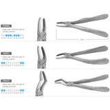 Osung Dental Extraction Forceps Pedo kit | Set of 8 | N-108