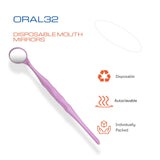 25 Pieces Dental Autoclavable Disposable Mouth Mirror Pink -ORAL32 - Osung USA